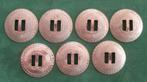 9974. Metalen concho’s. 7 stuks, diameter 42 mm. Verchroomd, Ophalen of Verzenden, Nieuw, Overige typen