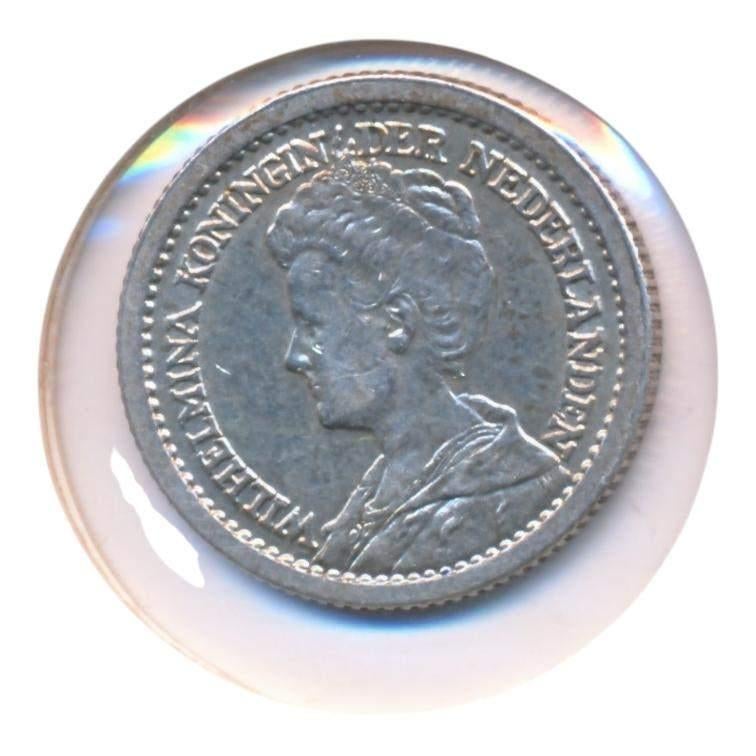 Nederland 1/2 Gulden 1910 Wilhelmina hermelijnen mantel