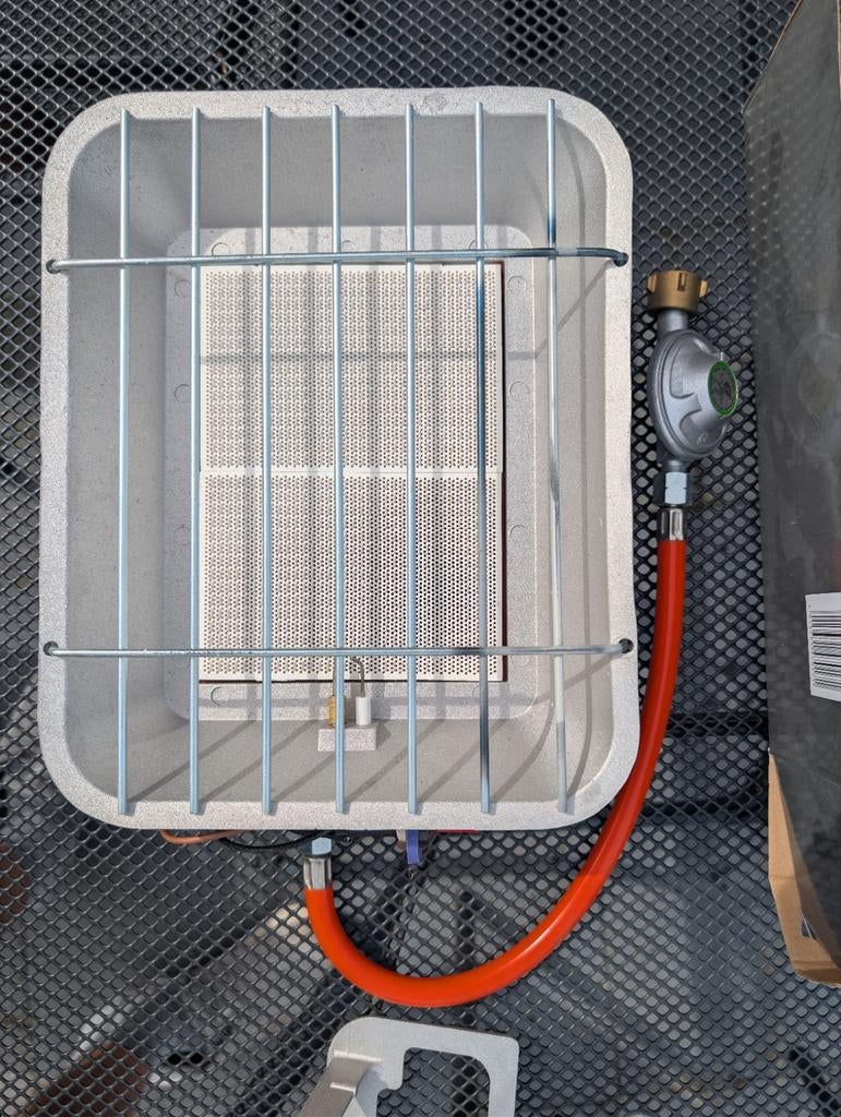 Compacte gasheater voor terras of werkplaats, Gebruikt, Overige soorten, Elektrisch, Ophalen of Verzenden