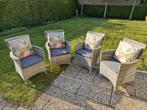 tuinset 4 tuinstoel tuinstoelen inclusief kussens en tafel, Tuin en Terras, Tuinstoelen, Ophalen, Zo goed als nieuw, Wicker