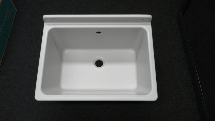 Gootsteen Spoelbak kunststof incl sifonset en overloop, Huis en Inrichting, Keuken | Keukenelementen, Nieuw, Minder dan 100 cm