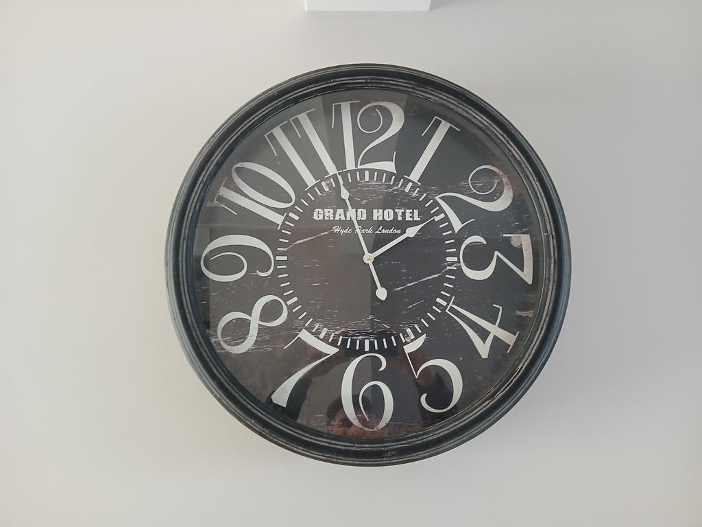 Grote industriële / landelijke klok, Ophalen of Verzenden, Wandklok