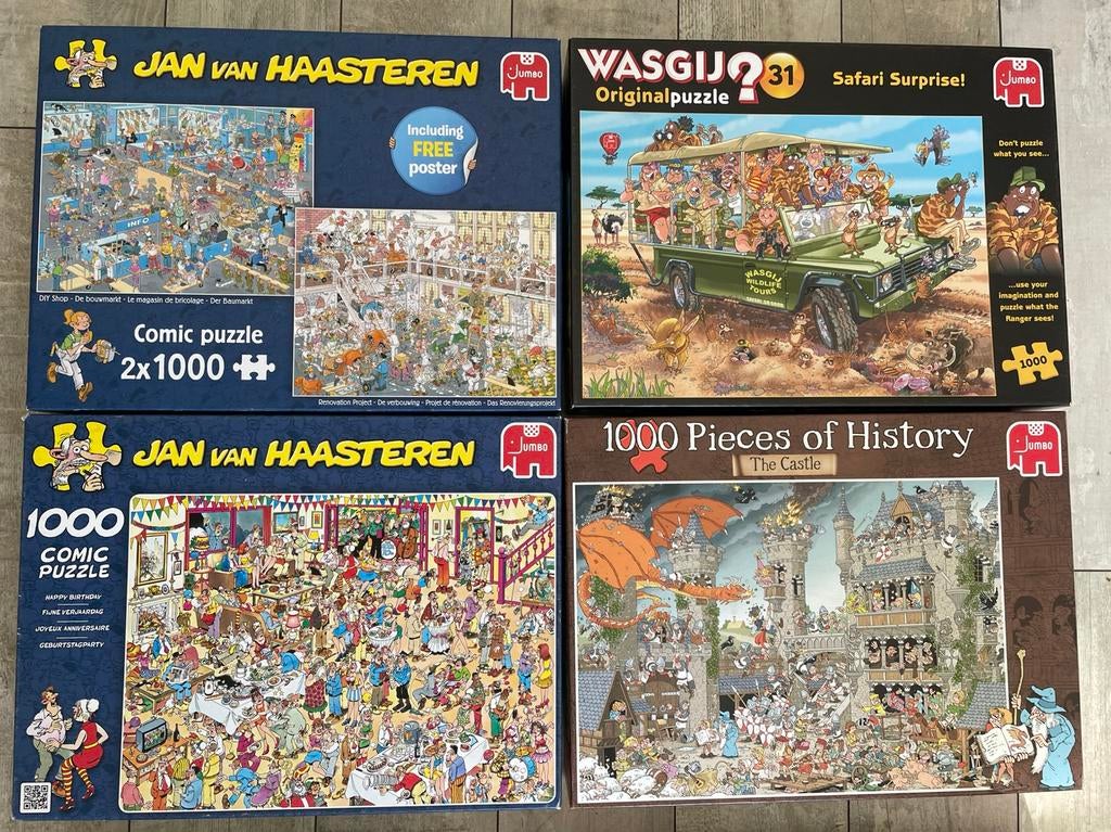 Jan van Haasteren Wasgij puzzels ruilen of kopen, Ophalen, 500 t/m 1500 stukjes, Gebruikt, Legpuzzel