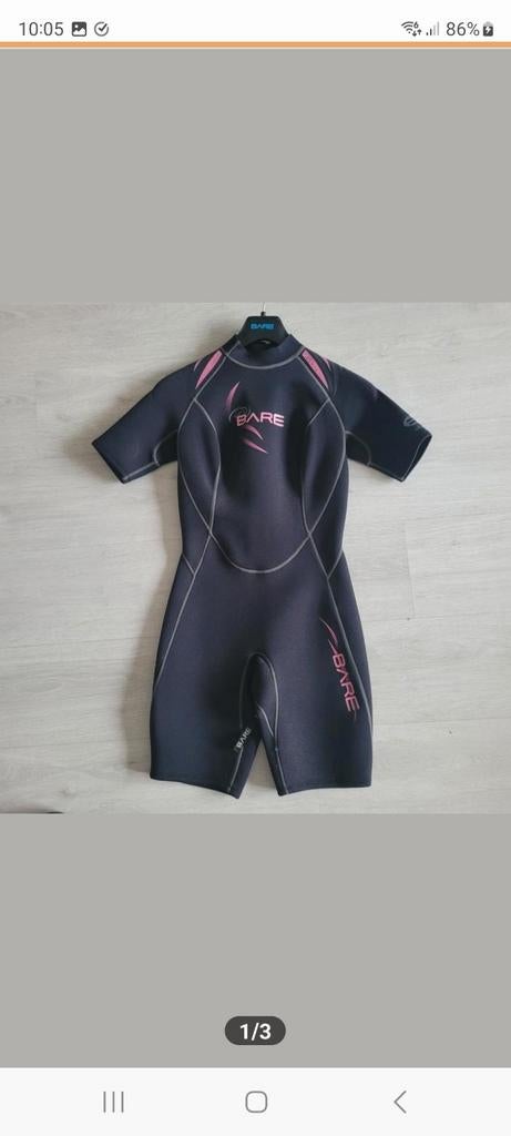 BARE SHORTY dames 2mm mt 10, Watersport en Boten, Watersportkleding, Verzenden, Zo goed als nieuw, Dame, Wetsuit