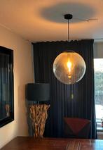 Moderne glazen bol hanglamp, Ophalen, Zo goed als nieuw, Glas, 50 tot 75 cm