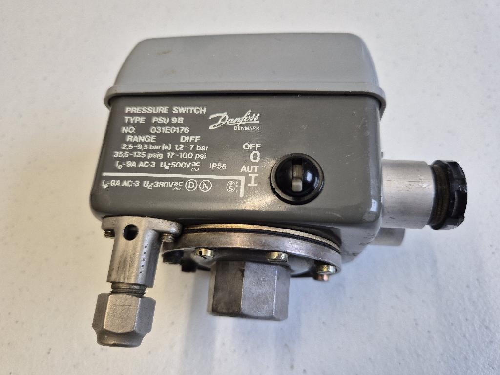 Danfoss drukschakelaar Type: PSU 9B, 6 tot 10 bar, Ophalen of Verzenden, Zo goed als nieuw, Minder dan 200 liter/min