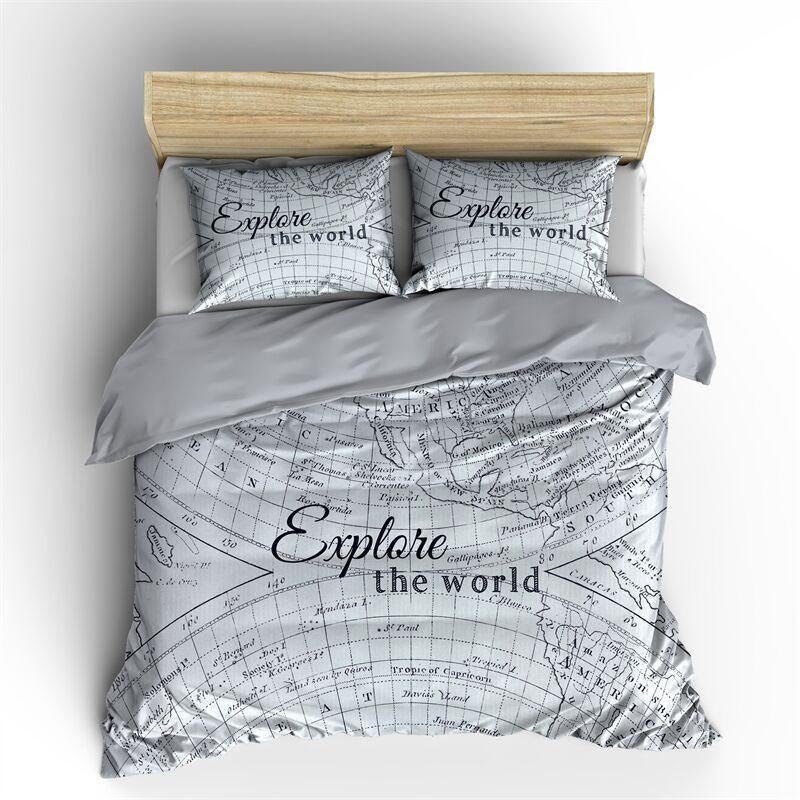 Nightlife Blauw | Dekbedovertrek Blauw/Grijs voor 6, Blauw, Dekbedovertrek, Ophalen of Verzenden, Nieuw