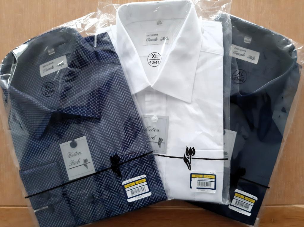 3 stuks Herenoverhemden, Kleding | Heren, Overhemden, Blauw, Nieuw, Ophalen of Verzenden, Zwarte tulp