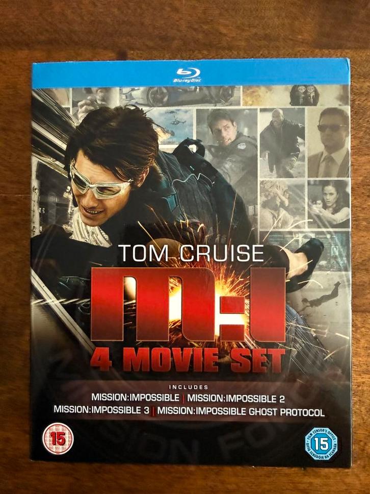 Blu Ray Mission Impossible 1, 2, 3 & Ghost Protocol, Cd's en Dvd's, Blu-ray, Zo goed als nieuw, Actie, Boxset, Ophalen of Verzenden