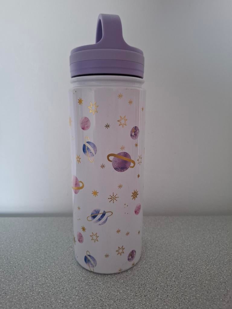 Hema waterfles met planeten en sterren, Sport en Fitness, Bidons, Ophalen of Verzenden