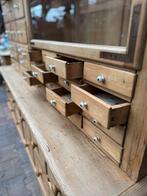 Ladekast, apothekerkast,1920/30,antiek-geloogd grenenhout, Ophalen, Gebruikt, 5 laden of meer, 200 cm of meer