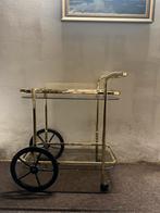 Vintage serveerkar met rookglas (tempered glass), Ophalen, Zo goed als nieuw