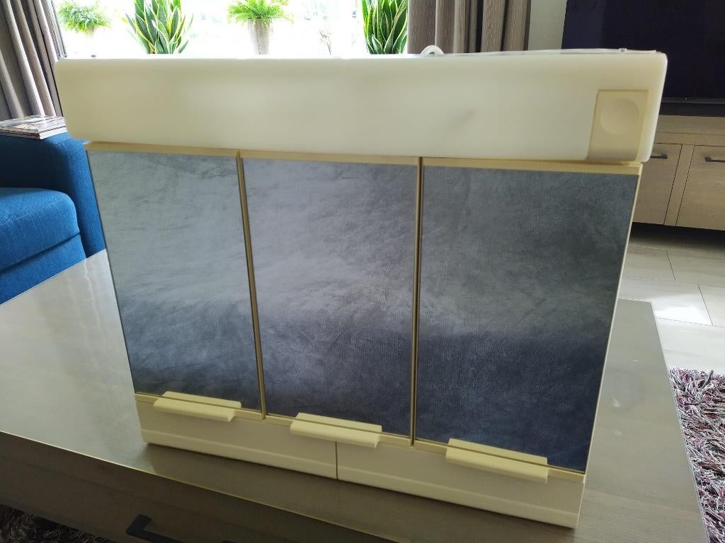 spiegelkast met laatjes vintage, Gebruikt, Ophalen of Verzenden, Minder dan 100 cm, Rechthoekig