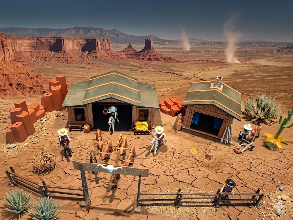 Playmobil western set Silver Ranch met longhorns, Ophalen of Verzenden
