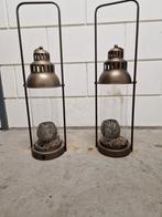Set van 2 bronzen lantaarns met theelichthouders, Ophalen, Zo goed als nieuw, Modern, Klassiek, Sfeervol