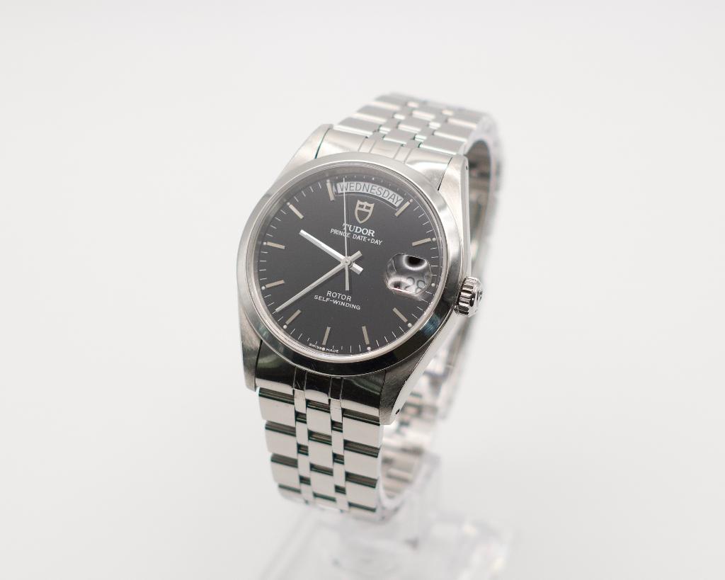 Tudor – Prince Date-Day (Ref.: 76200), Staal, Polshorloge, Ophalen of Verzenden, Zo goed als nieuw