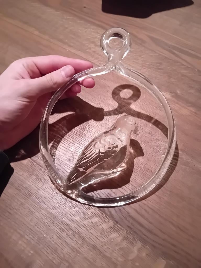 Glazen raamhanger met vogel, Ophalen of Verzenden, Gebruikt