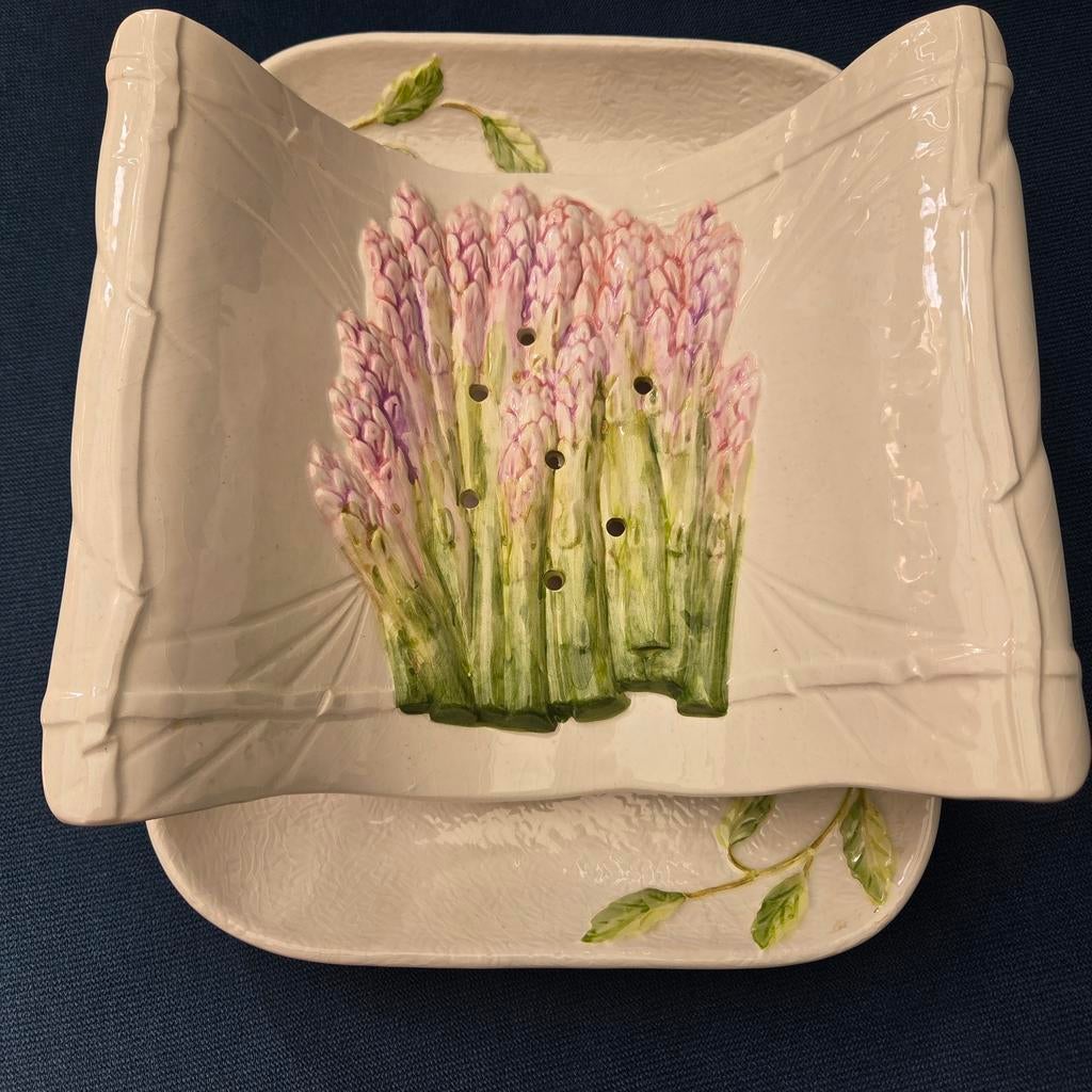 Silea Barbotine Aardewerk Aspergeschaal, Ophalen of Verzenden