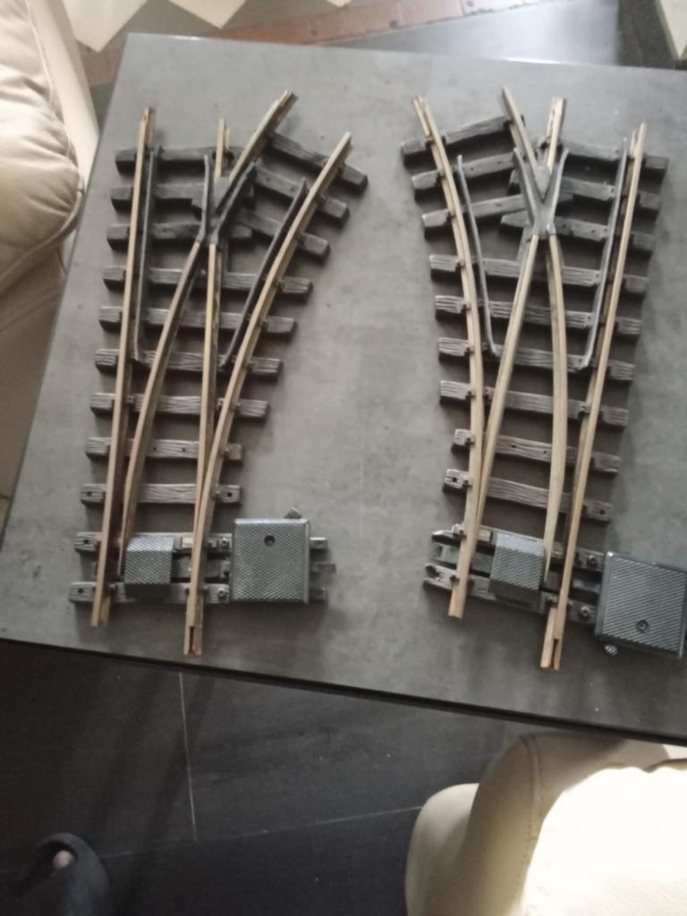 SET LGB WISSELS R1 – LINKS & RECHTS, Gebruikt, Gelijkstroom, Rails, Ophalen of Verzenden