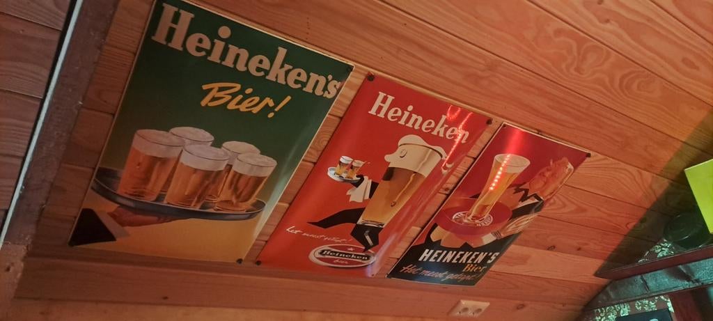 Emaille heineken borden, Ophalen of Verzenden