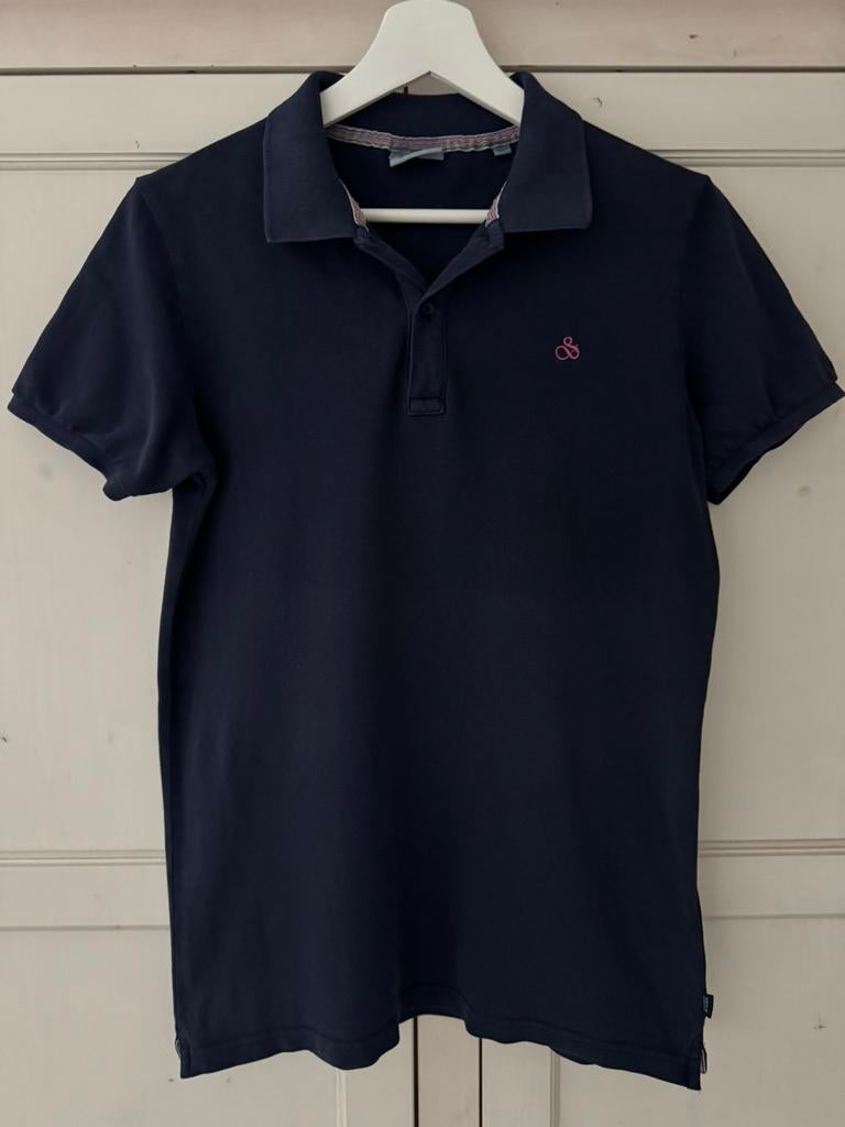 Scotch & Soda donkerblauwe jongens poloshirt maat 176, Ophalen of Verzenden, Zo goed als nieuw, Jongen, Shirt of Longsleeve