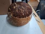 Ronde poef van koeienhuid - Bruin/Wit, Minder dan 50 cm, Gebruikt, Minder dan 50 cm, Ophalen of Verzenden