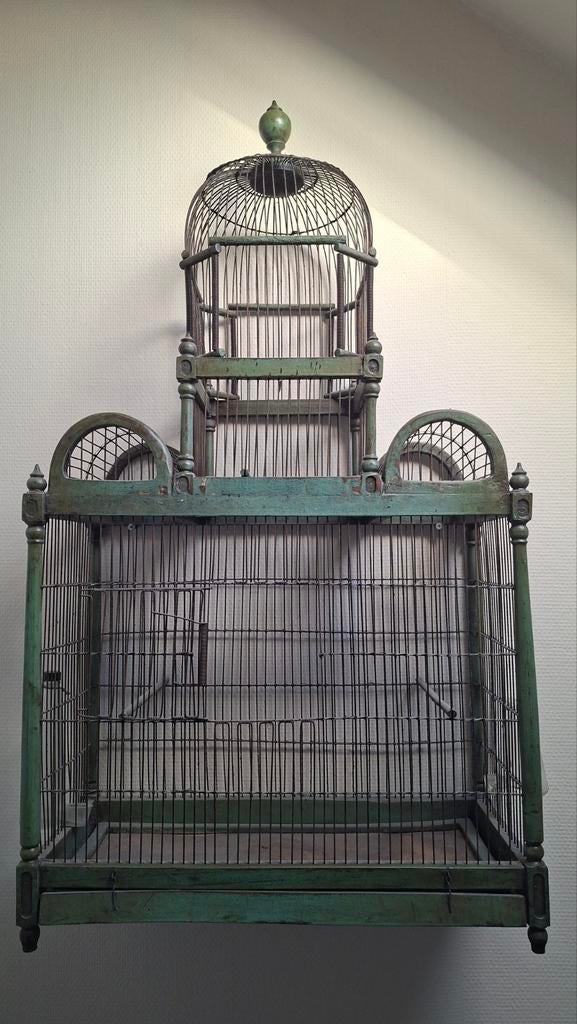 Oude vogelkooi, Ophalen, Hout, Vogelkooi