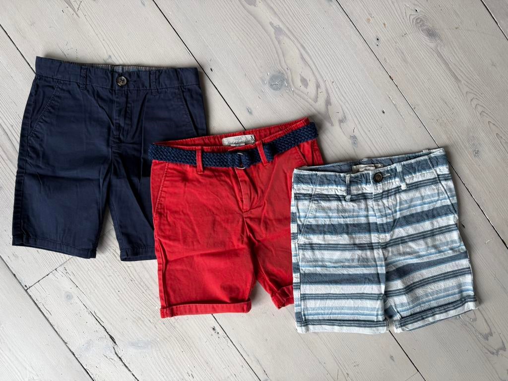 Gave set van drie chino shorts/korte broeken H&M size 116, Broek, Gebruikt, H&M, Ophalen of Verzenden