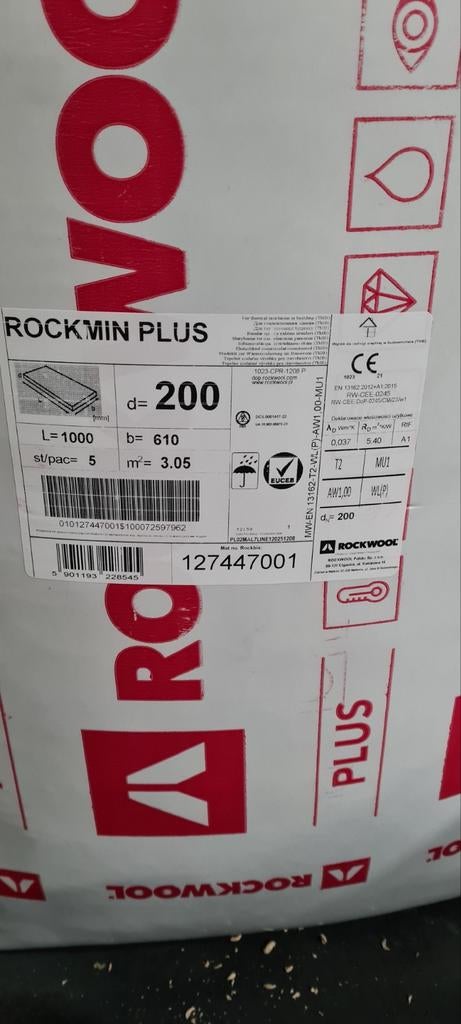 6x rockwool Steenwol isolatieplaten 20 cm 200mm nieuw, Doe-het-zelf en Verbouw, Isolatie en Afdichting, Ophalen, Dakisolatie, 12 cm of meer