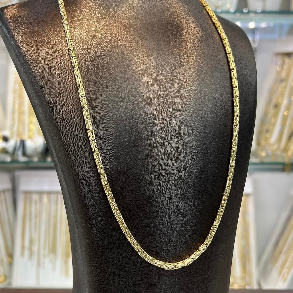 14 karaat gouden koningsketting 14k prachtig schakel, Sieraden, Tassen en Uiterlijk, Kettingen, Ophalen of Verzenden, Zo goed als nieuw