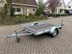 Platte aanhanger enkelasser max. 750 kg., Ophalen, Gebruikt