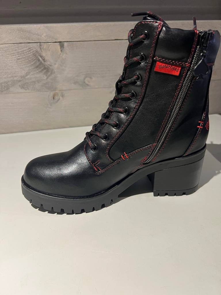 EMP Motörhead Boots Zwart Rood - Maat 39 - Nieuw, Zwart, Lage of Enkellaarzen, Nieuw, Ophalen of Verzenden
