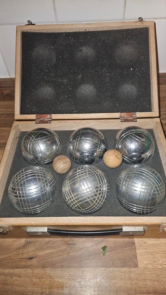 Jeu de Boules set in houten koffer - Compleet, Sport en Fitness, Ophalen, Gebruikt