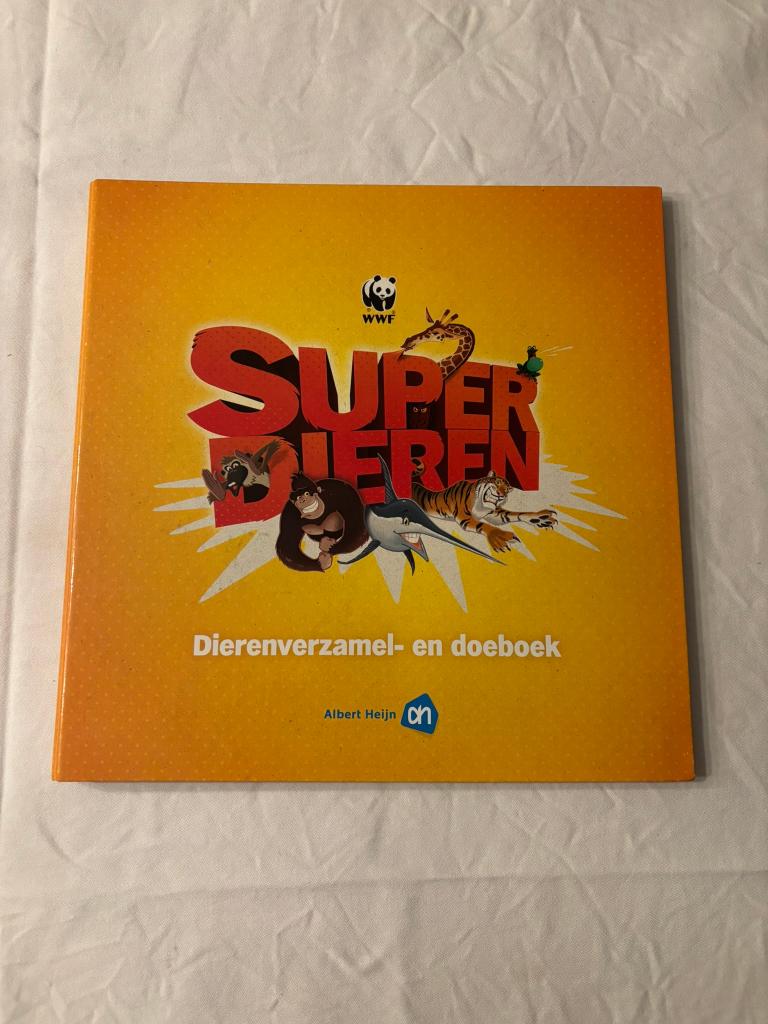 Super dieren verzamel- en doeboek geel boek met kaarten ah!, Ophalen of Verzenden, Zo goed als nieuw, Albert Heijn, Fictie algemeen
