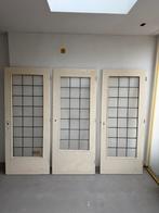 Jaren dertig deuren en ramen, glas in lood, Doe-het-zelf en Verbouw, Deuren en Horren, Ophalen, Binnendeur, 200 tot 215 cm, Glas
