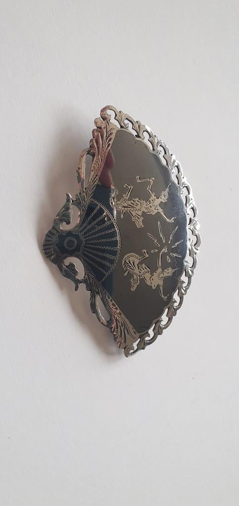 Prachtige oude zilveren broche, Ophalen of Verzenden