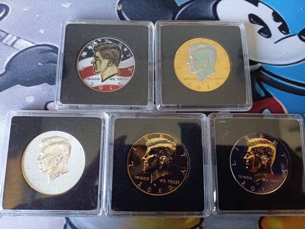 5 Halve Dollars JF Kennedy, Postzegels en Munten, Munten | Amerika, Ophalen of Verzenden, Noord-Amerika, Setje