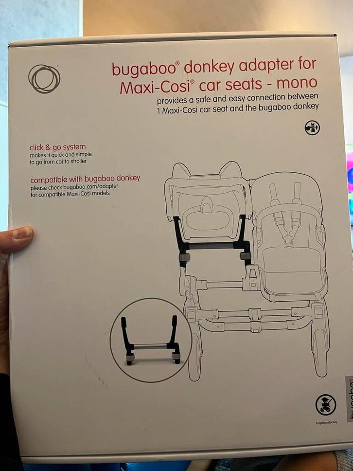 Bugaboo Donkey Mono Autostoel Adapter (Cybex, Maxi-Cosi, BeS, Kinderen en Baby's, Autostoeltjes, Zo goed als nieuw, Overige merken