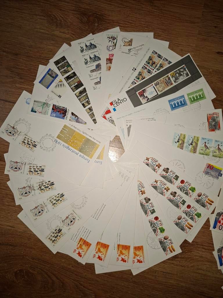 1e dag enveloppen Nederland, Postzegels en Munten, Postzegels | Eerstedagenveloppen, Ophalen of Verzenden, Beschreven, Nederland