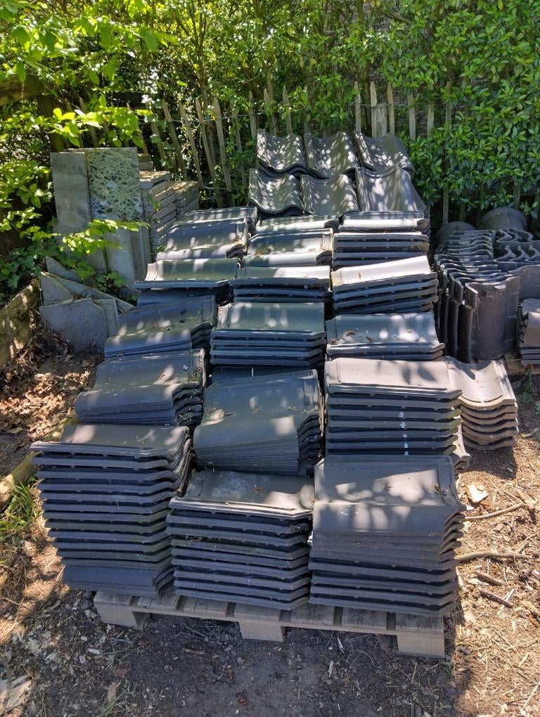 dakpannen Belfeld, Ophalen, Gebruikt, Steen of Klei, Blauw