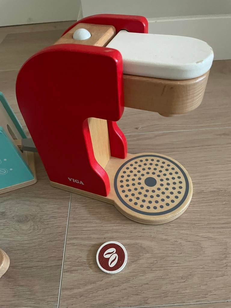 Hout speelgoed koffie keuken restaurant, Kinderen en Baby's, Speelgoed | Houten speelgoed, Ophalen of Verzenden, Zo goed als nieuw