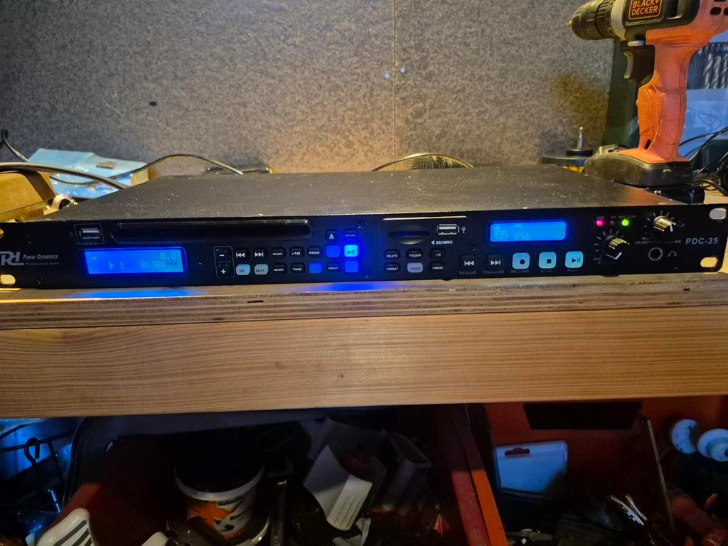 Power Dynamics PDC-35 digitale USB en SD recorder met CD, Ophalen of Verzenden, Gebruikt, Overige merken