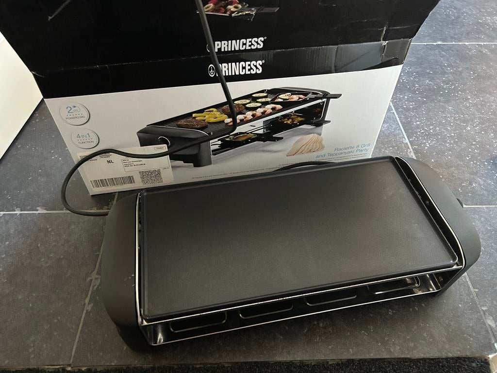 Princess Raclette 8 Grill en Teppanyaki Party, Witgoed en Apparatuur, Gourmetstellen, Ophalen, Nieuw, 8 personen of meer