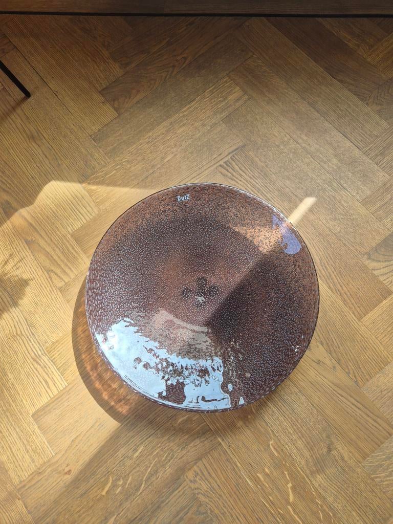 Zgan schaal van dutz, Ophalen, Zo goed als nieuw, Rond, Glas