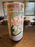 Chinees porseleinen paraplubak met decor, Huis en Inrichting, Woonaccessoires | Paraplubakken, Ophalen, Gebruikt, Overige materialen