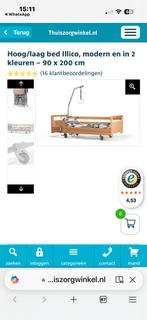 Hoog laag bed Illco, kleur eikengrijs- 90 x 200 cm, Ophalen, 90 cm, Eenpersoons, Bruin