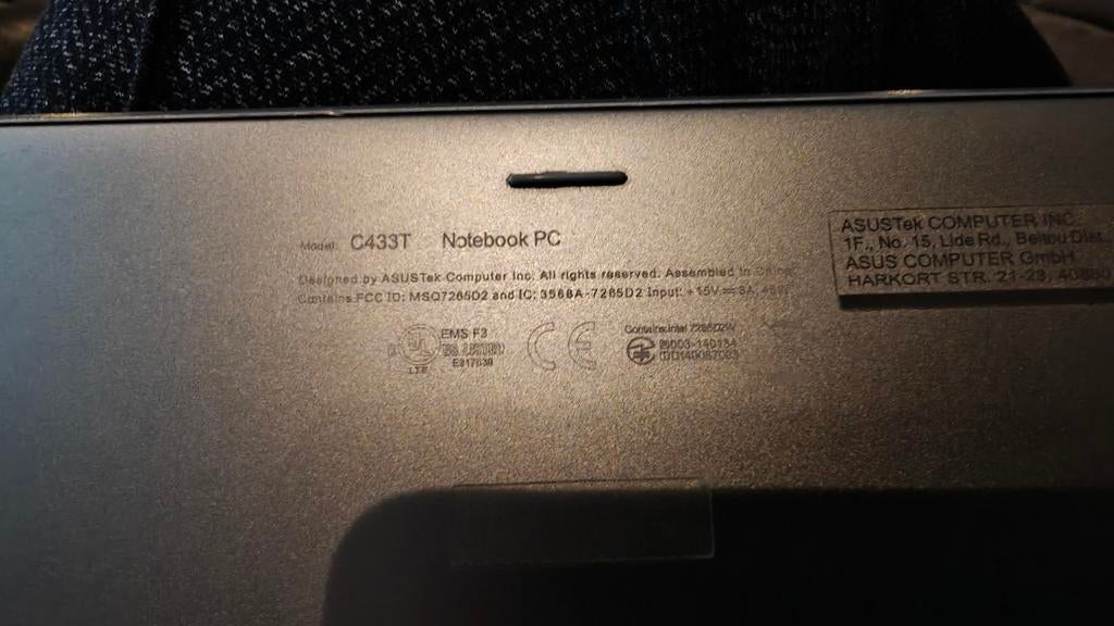 Asus Chrome c433t flip, Ophalen