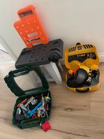 Kinder werkbank met gereedschap en koffers, Ophalen of Verzenden, Gebruikt, Jongen of Meisje