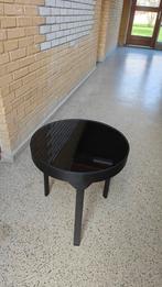 Riverdale bijzettafel - Zwart, Rond, Glazen blad, Minder dan 45 cm, Minder dan 55 cm, Modern, Industrieel, Rond