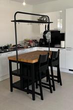 Ikea Vadholma keukeneiland met rek, Ophalen, Zo goed als nieuw, Zwart